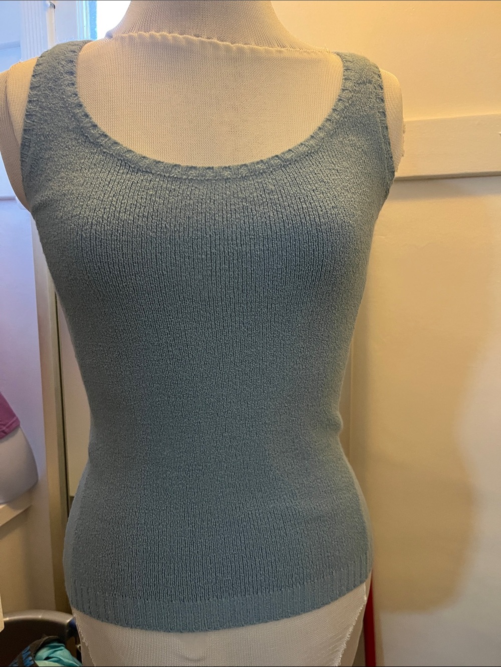 BCBG Light Blue Knit Tank Top